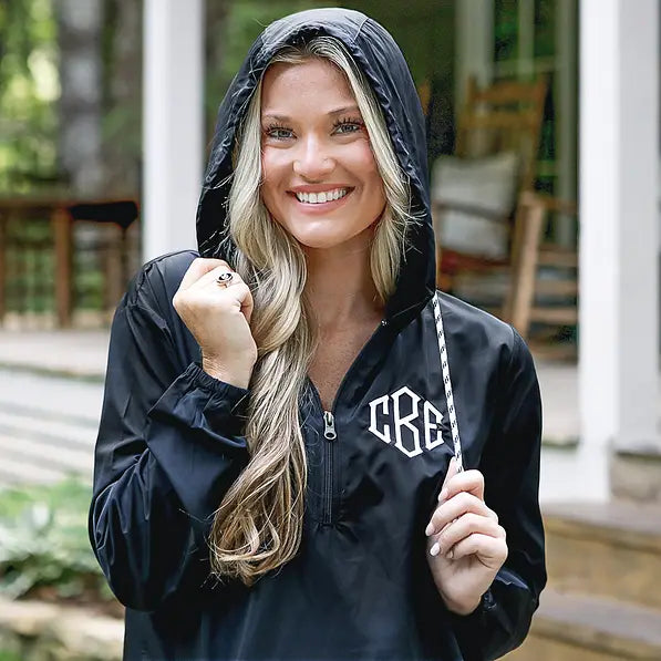 Monogrammed Pullover Rain Jacket