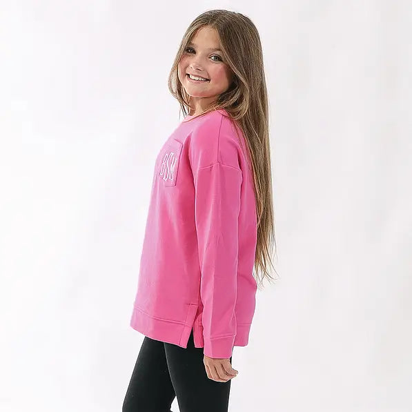 Monogrammed Kids Crewneck Sweatshirt