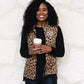 Monogrammed Leopard Fleece Vest