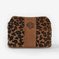 Monogrammed Leopard Cosmetic Case