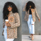 Monogrammed Leopard Sherpa Jacket