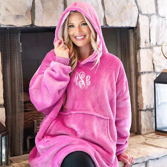 Monogrammed Blanket Hoodie