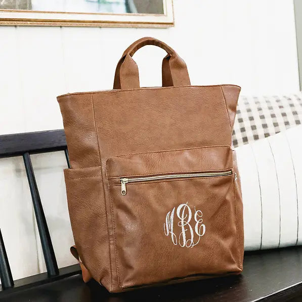 Monogrammed Commuter Backpack