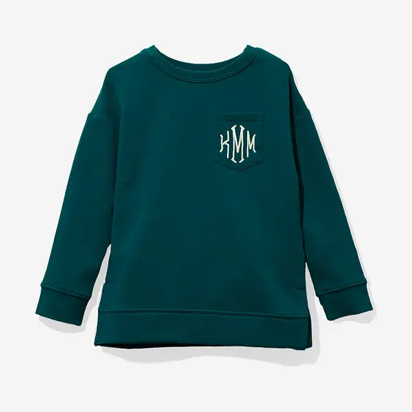 Monogrammed Kids Crewneck Sweatshirt