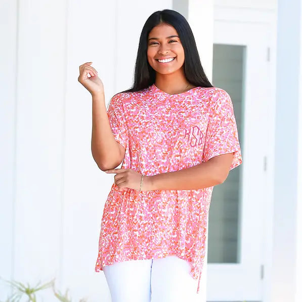 Monogrammed Short Sleeve Tunic