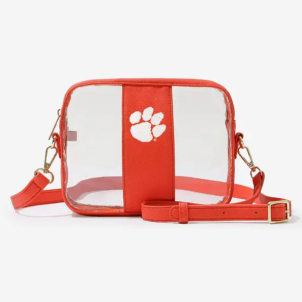 Clemson Tigers Clear Stadium Crossbody Bag in Orange