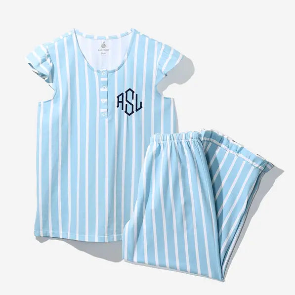 Monogrammed Ruffle Pajamas