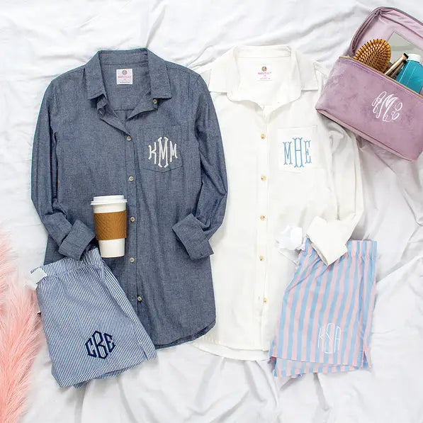 Monogrammed Sleep Shorts