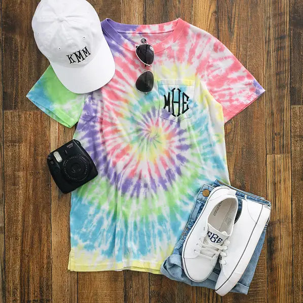 Monogrammed Tie Dye T-Shirt